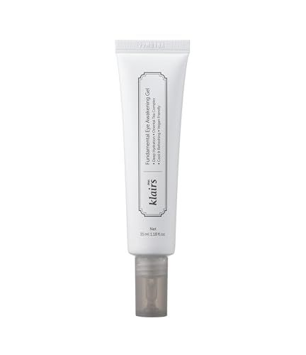 DearKlairs Fundamental Eye Awakening Gel 35ml Vegan, Improves Dark Circles with de-Puffing and Anti-oxidizing for Bags, Puffy Under Eye Treatment for Women