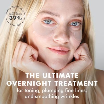 skyn ICELAND Dissolving Microneedle Under Eye Patches with 39 Hyaluronic Acid Peptides No-Slip Eye Masks for Firming Wrinkles Fine Lines, 3 Pairs