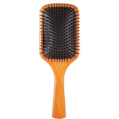 Wooden Curly Hair Brush For Thick And Thin Long Short Wet Message Paddle Boar Bristle Hair Air Brush Comb