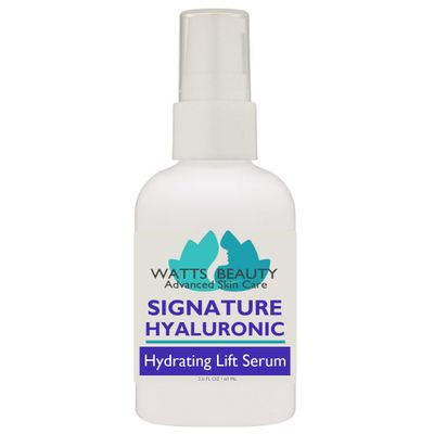 Watts Beauty Signature 100 Pure Hyaluronic Acid Wrinkle Serum - Best Hyaluronic Acid for Face - No Parabens - Perfect Plumping Moisturizer for Wrinkles, Fine Lines, Dry, Aging Skin 2oz