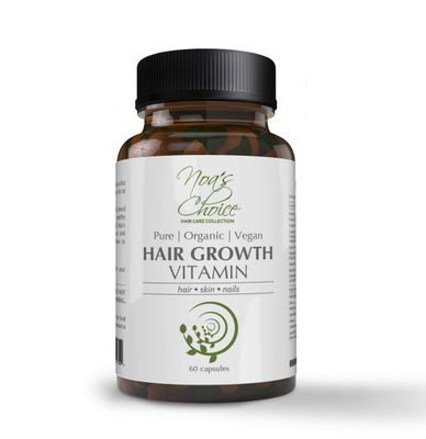 Maximum Slim Noa&#39;s Choice Organic Ayurvedic Hairgrowth Vitamin Healthy - Thicker -Stronger Faster Growing Hair, 60 ct