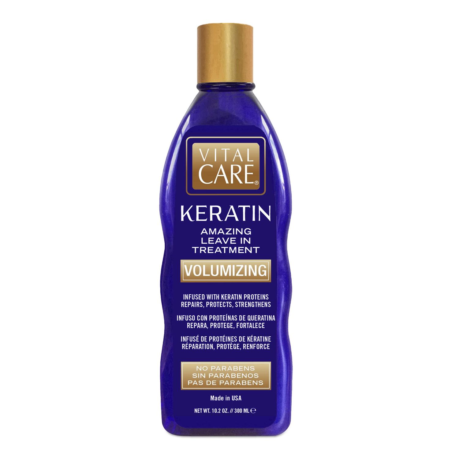 Vital Care Keratin Amazing Volumizing Treatment - Gentle Keratin Complex Hair Treatment is Non-Stripping for Daily Use, Hydrating Repairing - Abyssinian, Avocado Sunflower Seed Oil