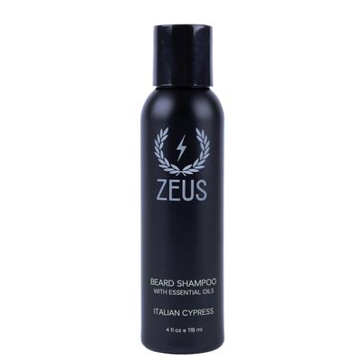 ZEUS Italian Cypress Beard Shampoo Wash with Essential Oils for Men (4 oz) MADE IN USA