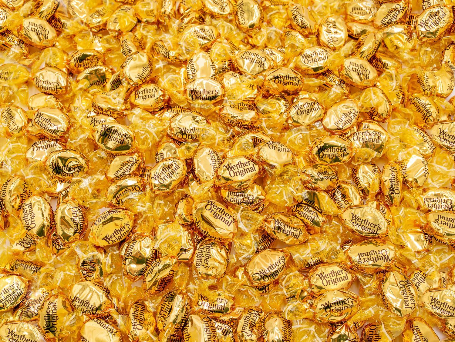 WERTHER&#39;S ORIGINAL Hard Candy 4 lb - Bulk Bag, Classic Cream and Caramel Flavors, Individually Wrapped