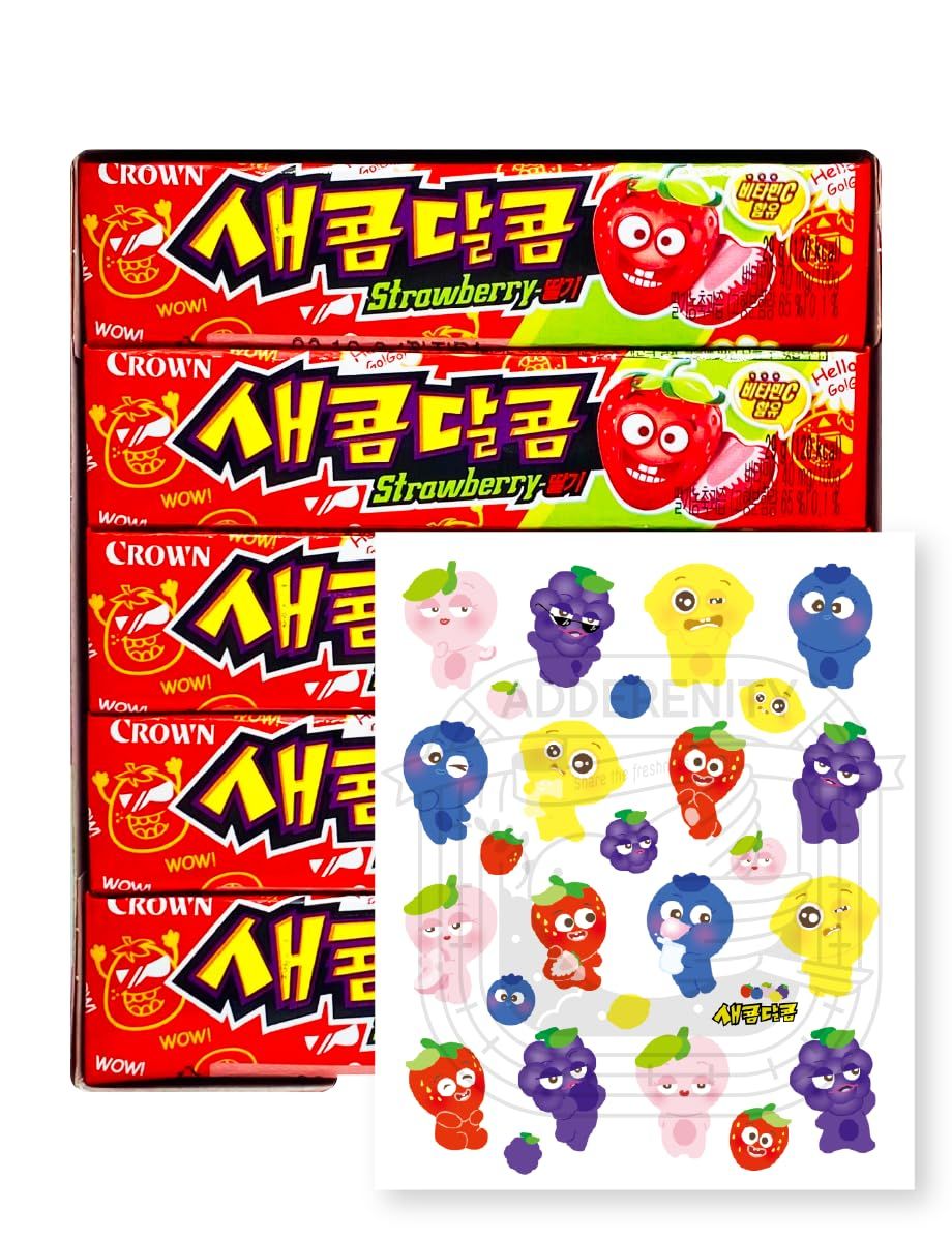 Crown Sweet and Sour Candy Strawberry Flavor 435g (29g X 15ea)