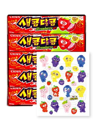 Crown Sweet and Sour Candy Strawberry Flavor 435g (29g X 15ea)