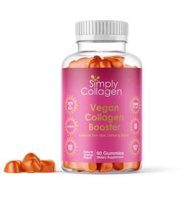 Simply Collagen Vegan Collagen Booster Gummies for Women Men - Promotes Youthful Beautiful Skin, Hair, Nails Lashes - Key Amino Acids Antioxidants with Biotin, Vitamins A,C, E