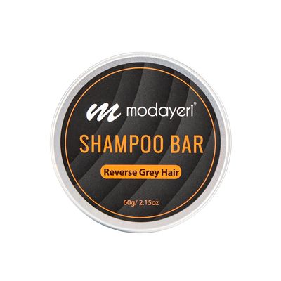 Modayeri Reverse Grey Hair Shampoo Bar- Natural Anti-Grey Treatment, Gray Hair Coverage, Hair Darkening, Nourishing Restoring, Sulfate-Free, For All Hair Types, 2.15 oz