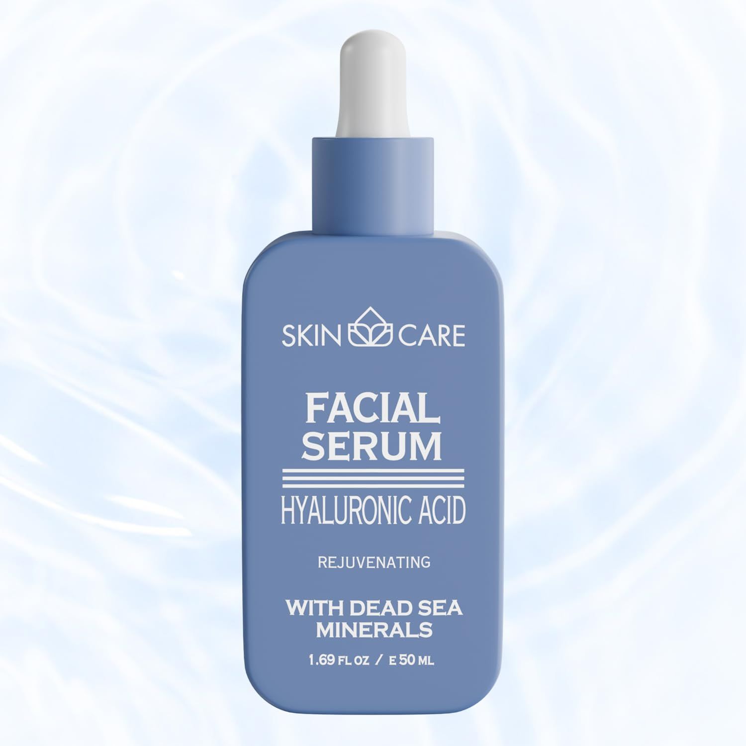 Skin Care Hyaluronic Acid Serum - Rejuvenates Moisturizes Nourishes and Soothes Face - Enriched with Dead Sea Minerals for All Skin Types - Hydrating Facial Care Treatment 1.69 fl.oz