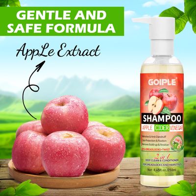 2 in 1 Deep Clean Conditioner Apple Cider Vinegar Shampoo- Rose Castor Hair Oil for Hair Growth Strengthening Hair Oil - Braid Shampoo Hair Growt Oil Set For Dreadlocks, Locs, Twist All Hair Types