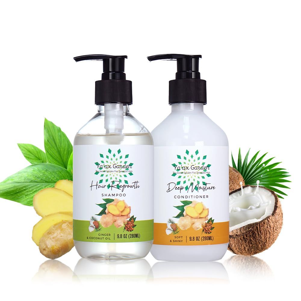 YA&#39;AX Garden Hair Care Set: Thickening Hair Growth Shampoo Conditioner Set For Women, Sulfate Free, Restorative Hair Repair, Routine Shampoo And Conditioner For Women Hair Loss, Dandruff Shampoo
