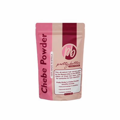 Pretty Butter Chebe Powder - Promotes Natural Hair Growth, Strengthens and Prevents Breakage, Infused with Potent Chebe Herbs from Sahel Chad, Africa, Brown- for Women,3.5 Ounce