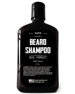 Big Forest Beard Growth Shampoo; All Natural Organic Facial Hair Wash; Mens Liquid Soap Lathers Big and White, 9 Ounce Bottle