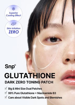 SNP K Beauty Glutathione Dark Zero Toning Eye Patch Nourishing Under Eye Patches for Blemishes and Dark Spots Under Masks for Puffy Eyes and Dark Circles Korean Skincare 60 Patches
