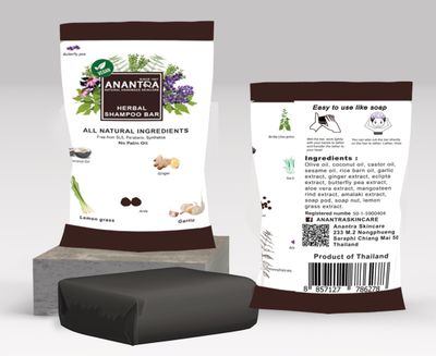 Anantra Herbal Shampoo Bar Revitalize Hair and Body with Zero-Waste Eco-Friendly Shampoo Bar, Infused with Natural Herbs for Anti-Hair Loss, Anti-Dandruff, Anti-Itching Peppermint-Citronella essential