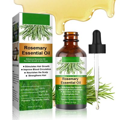 Hair Growth Oil - Organic Rosemary Oil for Hair Eyebrows Eyelash, Multi-function Uses Rosemary Essen tial oil Improves Blood Circulation Rid of Itchy Dry Scalp, Hair Care Oil (1 PCS)