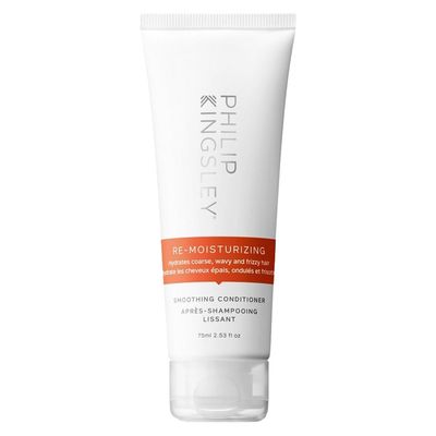 PHILIP KINGSLEY Re-Moisturizing Smoothing Conditioner Hydrating and Nourishing Conditioner for Curly, Wavy, Coarse, Frizzy, Dry Hair Hydrates, Tames and Smooths 2.53oz