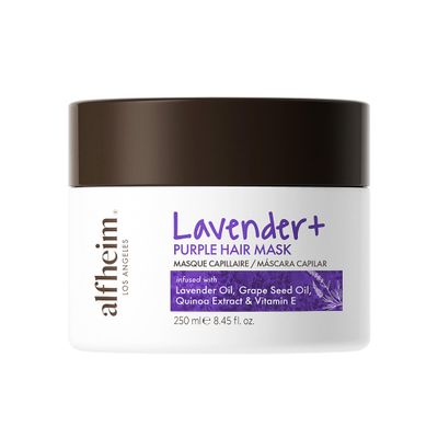 ALFHEIM Lavender Purple Hair Mask Neutralizes Brass Yellow Tones Deep Moisturizing Repairing for Blonde, Bleached Silver Hair Infused with Lavender Oil, Grape Seed Oil Vitamin E 8.45 oz