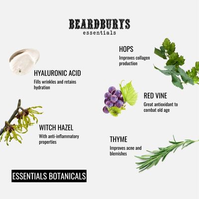 Beardburys Essentials Hydra Refresh Facial Mist - Daily Hydrating Mist with Hyaluronic Acid Red Grape, Natural Vegan for All Skin Types, 4.06 fl oz