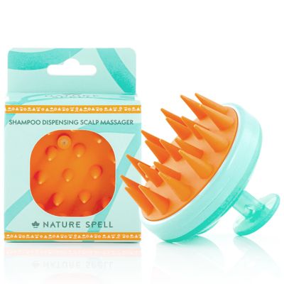 Nature Spell Shampoo Dispensing Scalp Massager Shampoo Brush, Scalp Scrubber with Soft Silicone Bristles Scalp Massager Hair Growth Wet Hair Brush for Scalp Care Shampoo Brush