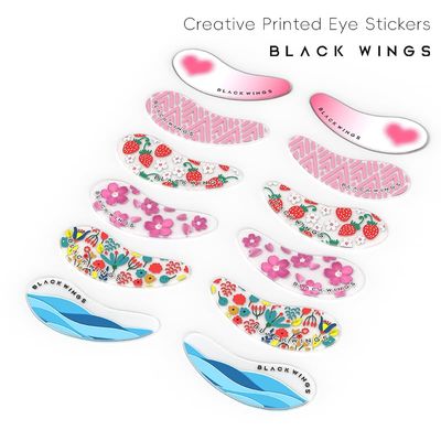 Blackwings 6 Pairs Strong Adhesive Silicone Under Eye Patches, Unique Mix Design for Dark Circles Puffiness Relief, Reusable Cooling Gel Eye Mask for Women, DayNight Skincare Essentials