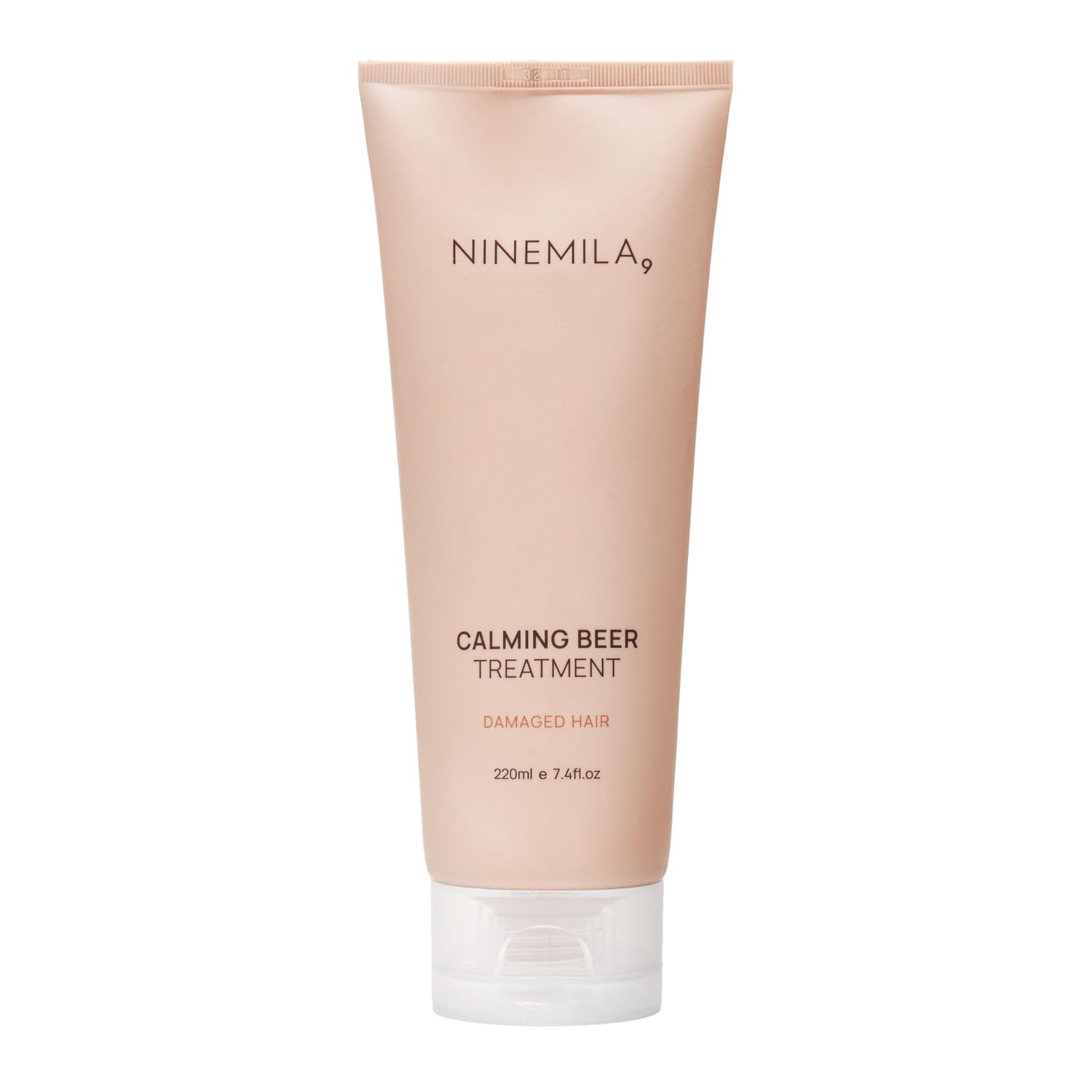 NINEMILA Calming Beer Hair Mask Treatment Soothing Volumizing Nourishing Hair Treatment with Biotin Beer Extract, Vegan Color Safe Sulfate Paraben Free (220ml, 7.4floz)