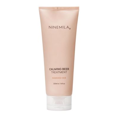 NINEMILA Calming Beer Hair Mask Treatment Soothing Volumizing Nourishing Hair Treatment with Biotin Beer Extract, Vegan Color Safe Sulfate Paraben Free (220ml, 7.4floz)