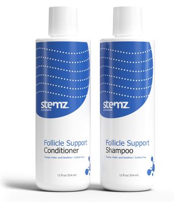Stemz - Professional-Grade DHT Blocker Shampoo Conditioner - pH Optimized for Scalp Hair Health - Thickness Volume - 12Fl Oz Sulfate-Free - Made in USA