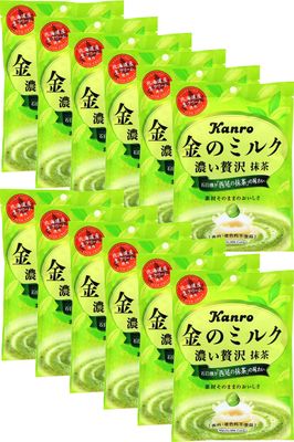 Kanro Kin No Milk Candy Matcha 2.46oz70g (12 Pack)