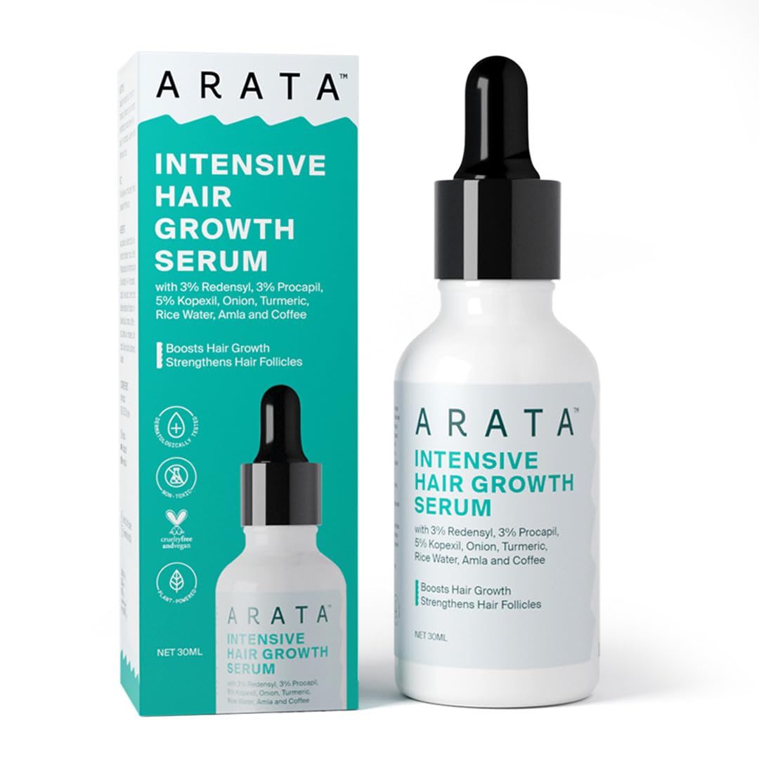 Arata Intensive Hair Growth Serum - 30 ML Boosts Hair Growth Strengthens With 5 Capixyl, 3 Redensyl and 3 Procapil