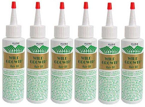 WILD GROWTH HAIR OIL 4 oz Bottle (Special 6 PACK) DetanglerExtender! With Olive oil, Jojoba oil, Coconut oil more!