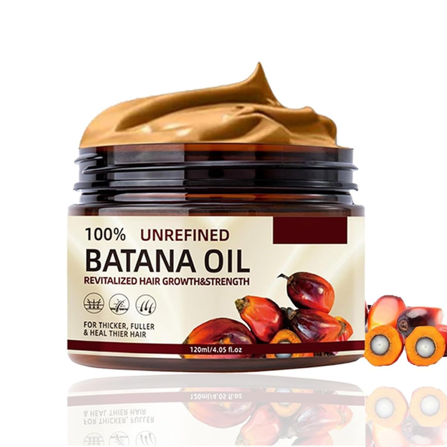 Raw Batana Oil for Hair Growth,100 Raw Batana Oil for Hair Growth, Natural Raw and Pure Unrefined Batana Oil Organic Hair Growth Batana Oil Prevent Hair Loss, Restores Damaged Hair and Scalp (1pcs)