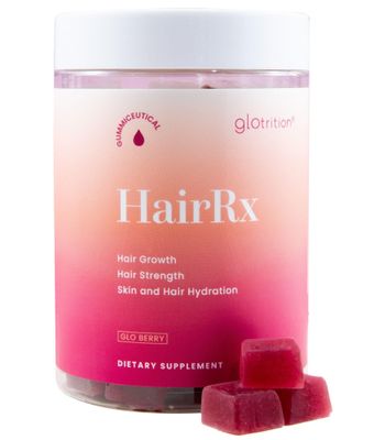 Glotrition HairRx Gummies - Hair Growth Gummy for Women - Powerful Hair chew for Women Hair Vitamins for Stronger, Thicker Hair Healthy Skin - 60 Vitamin Gummy