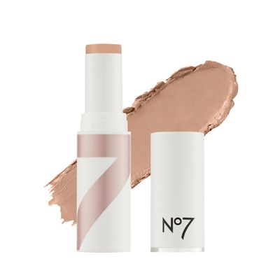 No7 Stay Perfect Foundation Stick - Long-Wear Cream Foundation with Medium, Buildable Coverage - Enriched with Squalene for a Hydrating, Non-Drying Dewy Finish - Cool Beige (10g)