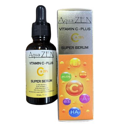 Vitamin C Plus Face Serum Premium Ingredients 20 Vitamin C, Retinol, Hyaluronic Acid, Niacinamide, More - Potent Anti Aging, Brightening, Hydrating, Evens Skin Tone, Dark Spot Remover