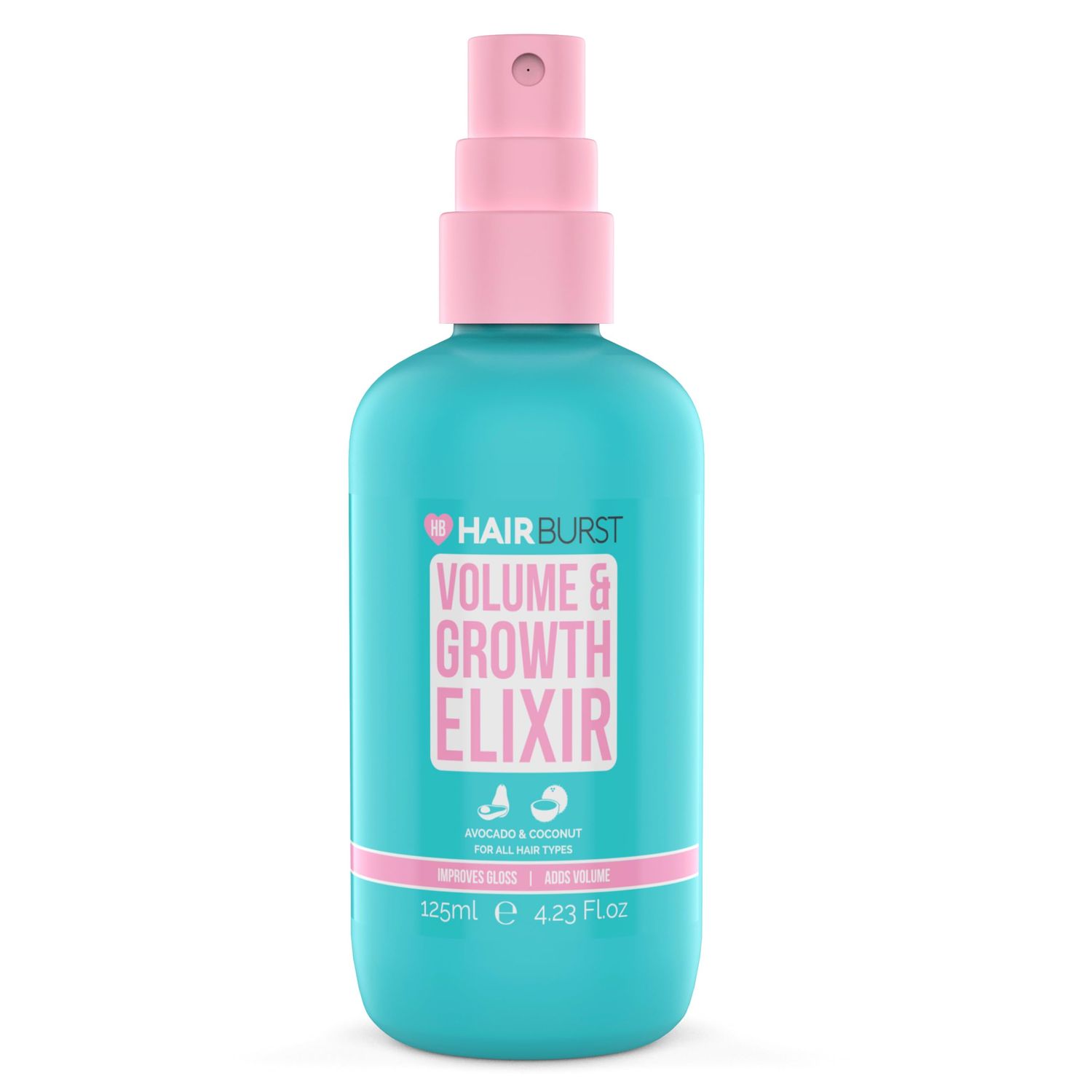 HAIR BURST Volumising Growth Elixir - Multipurpose Spray for Thickness, Shine Root Boost - Non Greasy Formula - Heat and UV Damage Protection