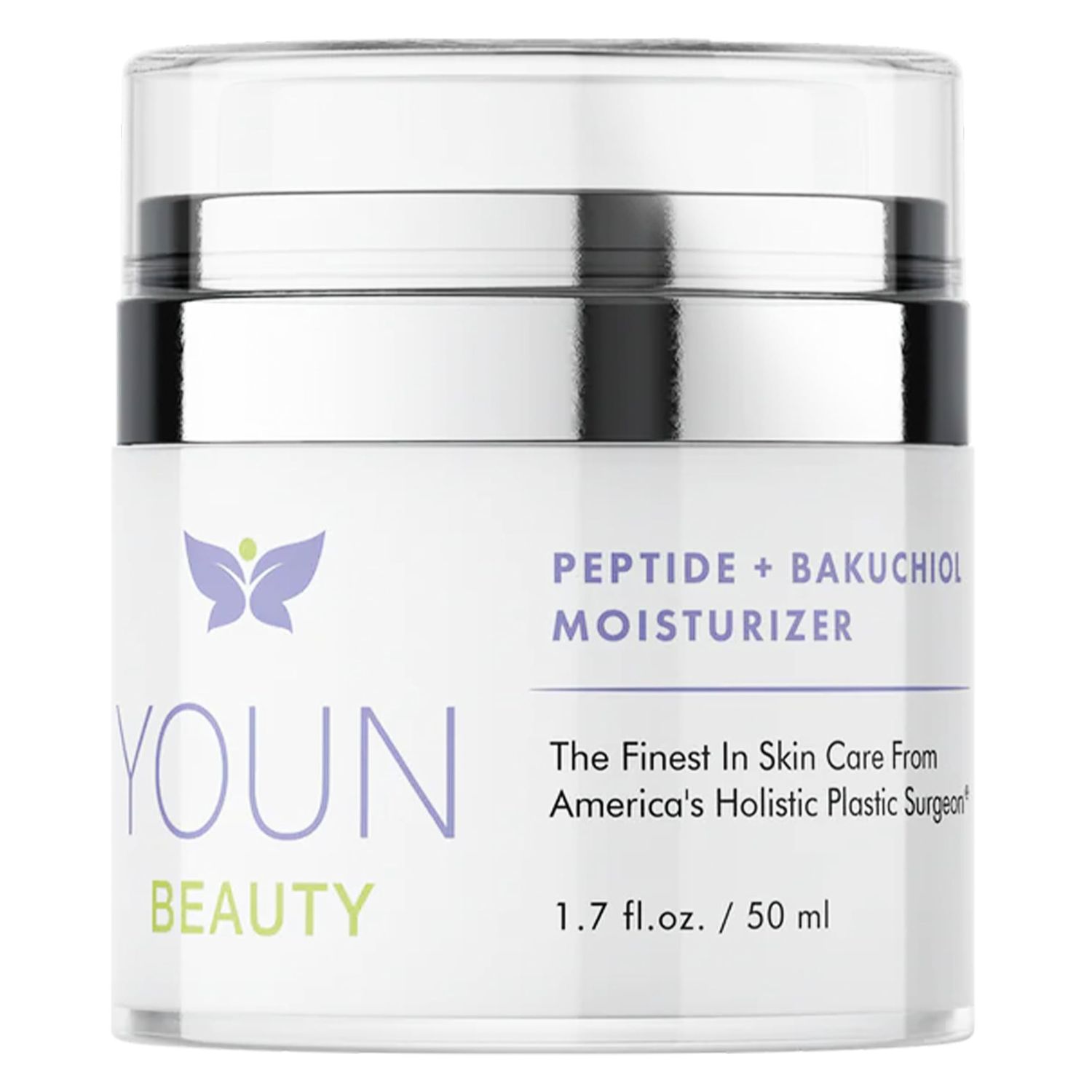 YOUN Beauty Peptide Bakuchiol Moisturizer by Holistic Dr. Anthony Youn - Paraben-Free Retinol-Alternative Face Moisturizer to Support Collagen Production, Skin Hydration and Elasticity, 50ml
