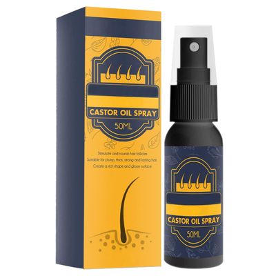 Hair Growth Castor Oil Spray, Organic Castor Hair Growth Serum Nourishing Ginger Spray for Eyelashes and Eyebrows Hair Growth, Hair Thickness Oil for Women and Men