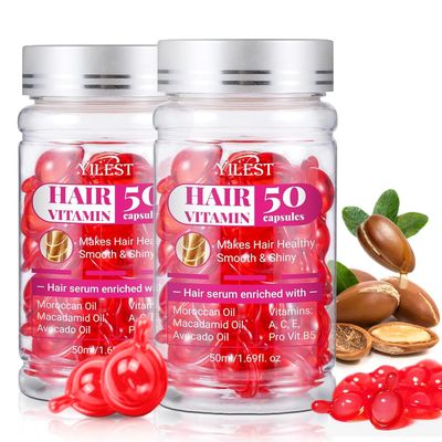 Hair Treatment Serum Oil Capsules,Hair Treatment Serum Enriched with Vitamin Hair Serum for Frizzy and Damaged Hair,Hair Vitamin Repair for Women Men (2)