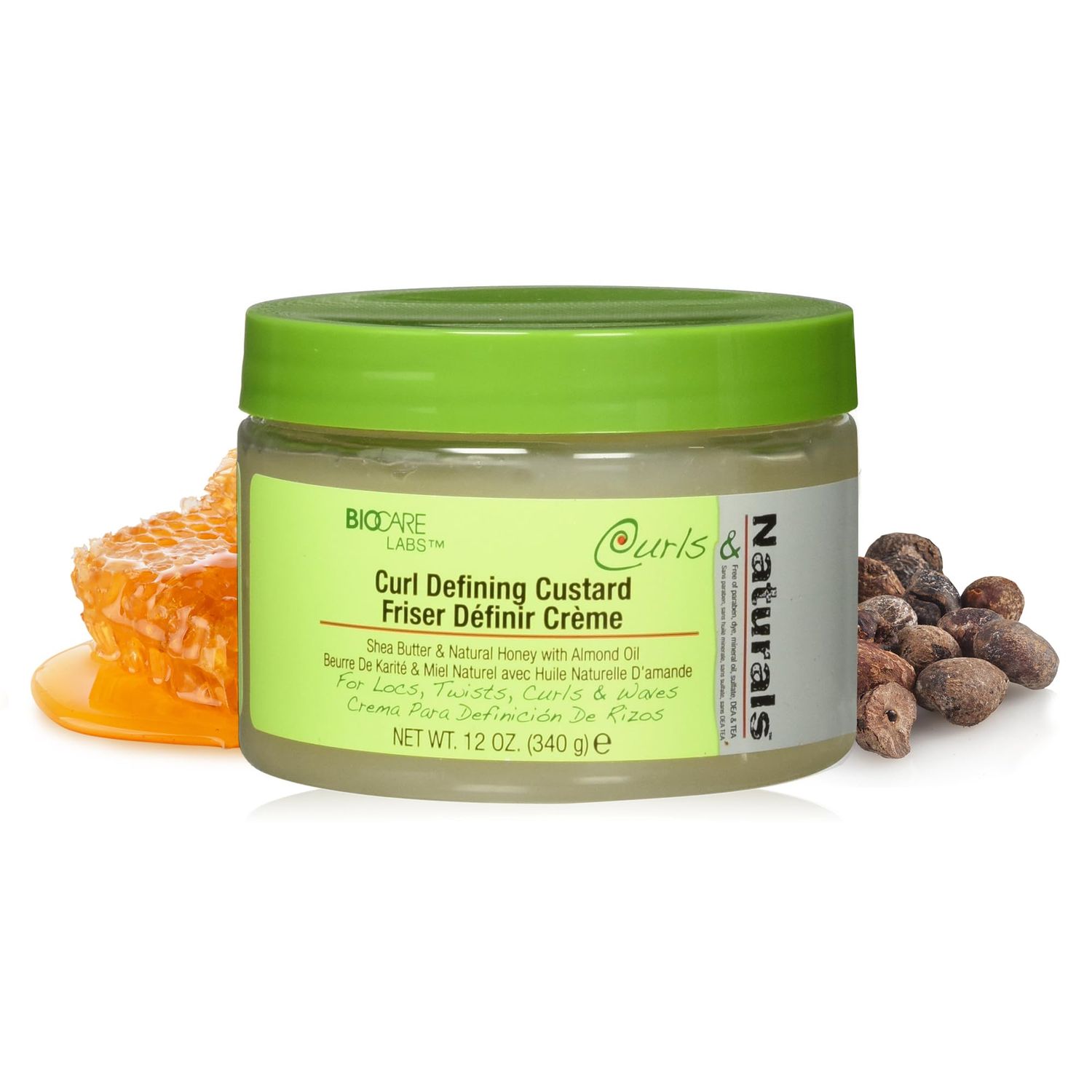 Curls Naturals Curl Defining Custard- Styling Gel WShea Butter, Natural Honey, and Almond Oil - Smooths and Moisturizes Hair - Curl Enhancer For Defined Styles - Hair Styling Cream