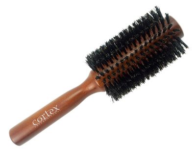 Cortex Professional Hair Brush, 100 Boar Bristle, Round, Red, 2.75&quot;, For Women and Men, For All Hair Types, Adds Texture Shine