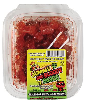Alamo Candy, Gummy Bloody Bears, 8 Oz, Count 1 - Sugar Candy