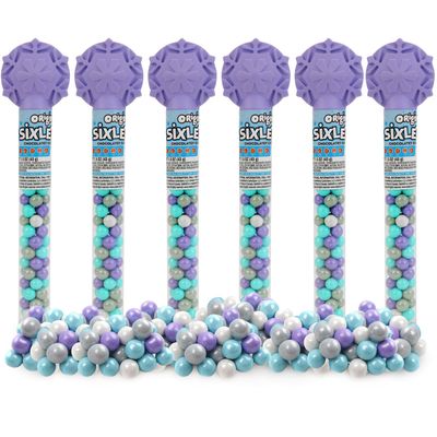 Colorful Chocolate Candy Cane - 6 Canes of SixletsCandy for Party Favors, Gifts, Candy Buffets, Everyday Snacking, and Seasonal Treats for Kids and Adults (6-Wands)