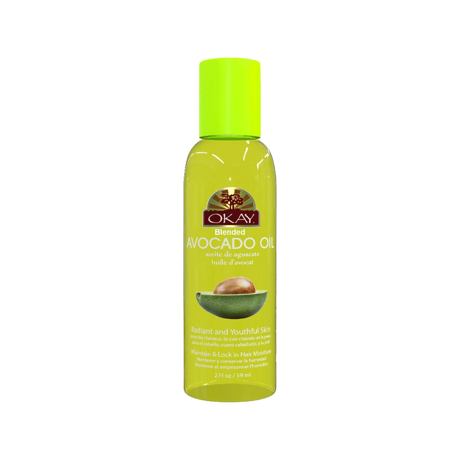 OKAY AVOCADO OIL for HAIR and SKIN Paraben FREE 2oz 59ml