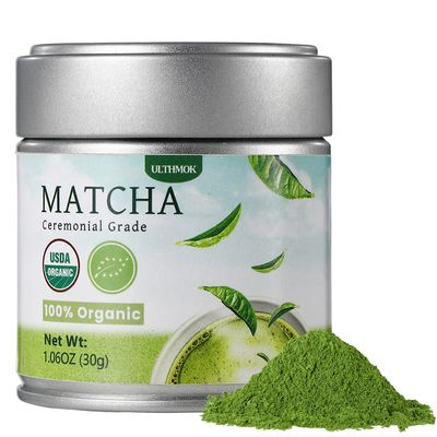 Ceremonial Grade Matcha Green Tea Powder, 1.06 Oz30g, 100 Organic No Additives Gluten-Free Vegan.