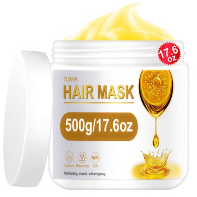 17.6oz Deep Conditioning Collagen Keratin Shea Butter Hair Mask, 3-min Treatment for Damaged Hair, Softens Adds Shine, Suitable for All Hair Types