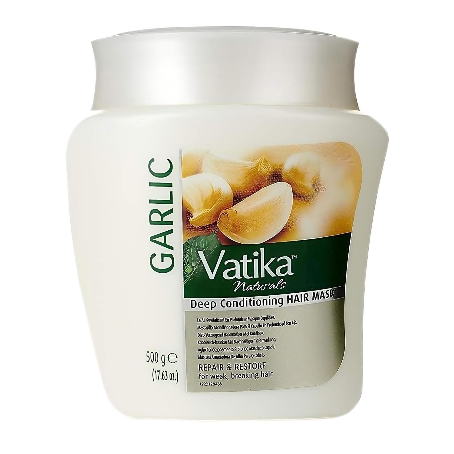 Vatika Naturals Hot Oil Hair Mask - Garlic Multivitamin for Dry, Damaged, Nourishing Strengthening, Deep Conditioning for Soft, Smooth Hair - 500ml