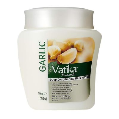 Vatika Naturals Hot Oil Hair Mask - Garlic Multivitamin for Dry, Damaged, Nourishing Strengthening, Deep Conditioning for Soft, Smooth Hair - 500ml