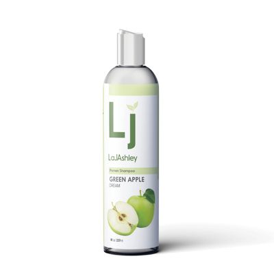 LaJAshley Repairing Green Apple Dream Protein Shampoo, Vegan, All Natural, All Hair Types, Safe for Color Treated Hair 8 fl oz