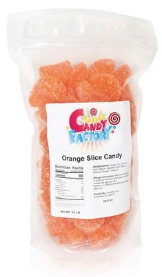 Sarah&#39;s Candy Factory Orange Slice Candy in Resealable Bag, 2.5 Lbs